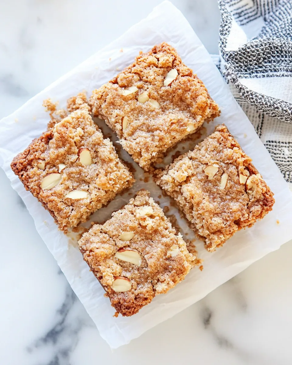Apple Blondies with Cinnamon Almond Streusel