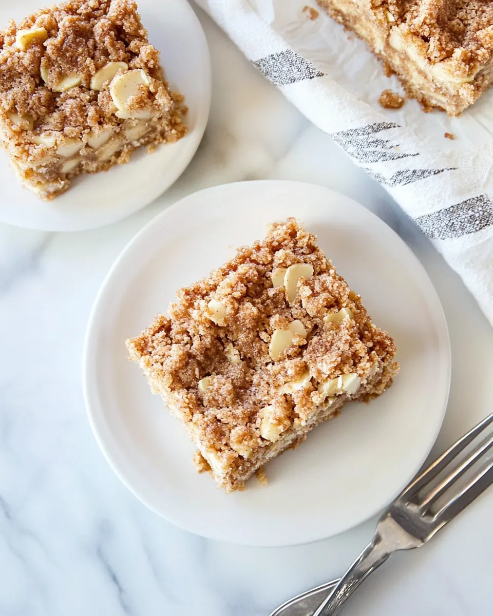 Apple Blondies with Cinnamon Almond Streusel