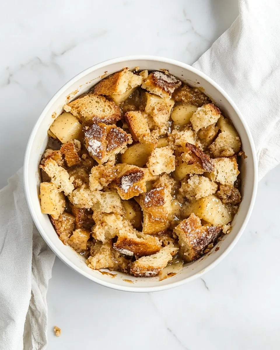 Apple Cardamom Bread Pudding