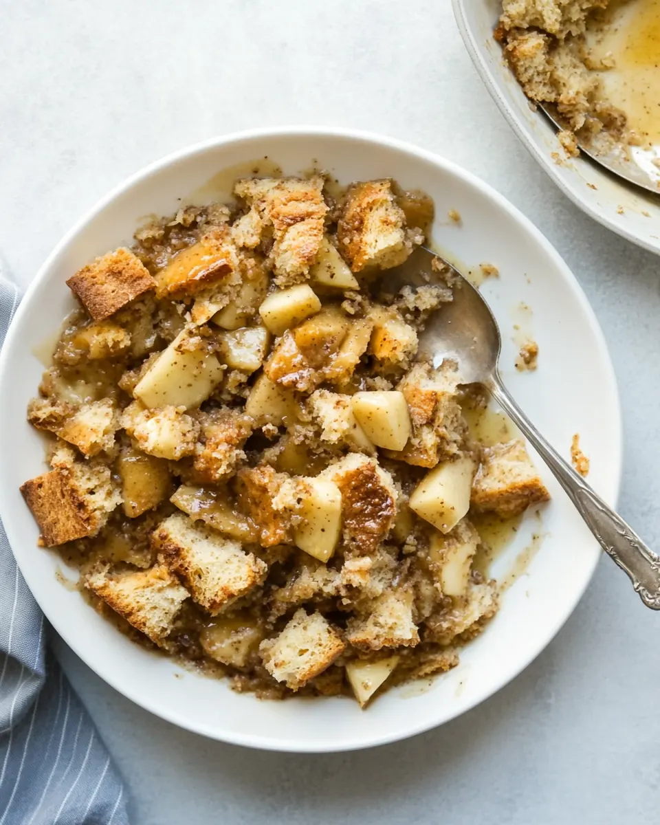Apple Cardamom Bread Pudding