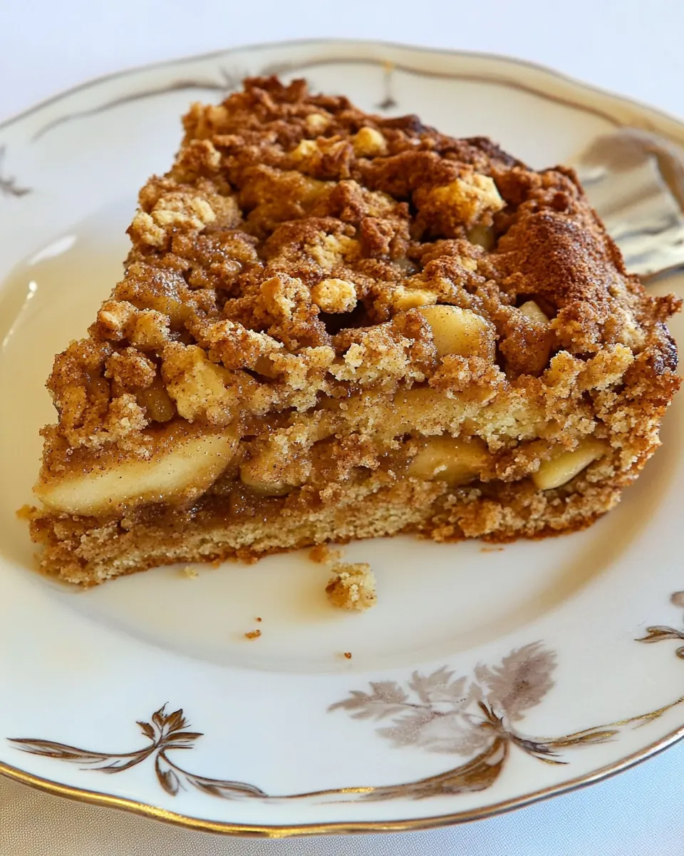 Apple Cinnamon Streusel Cake