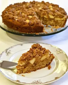 Apple Cinnamon Streusel Cake