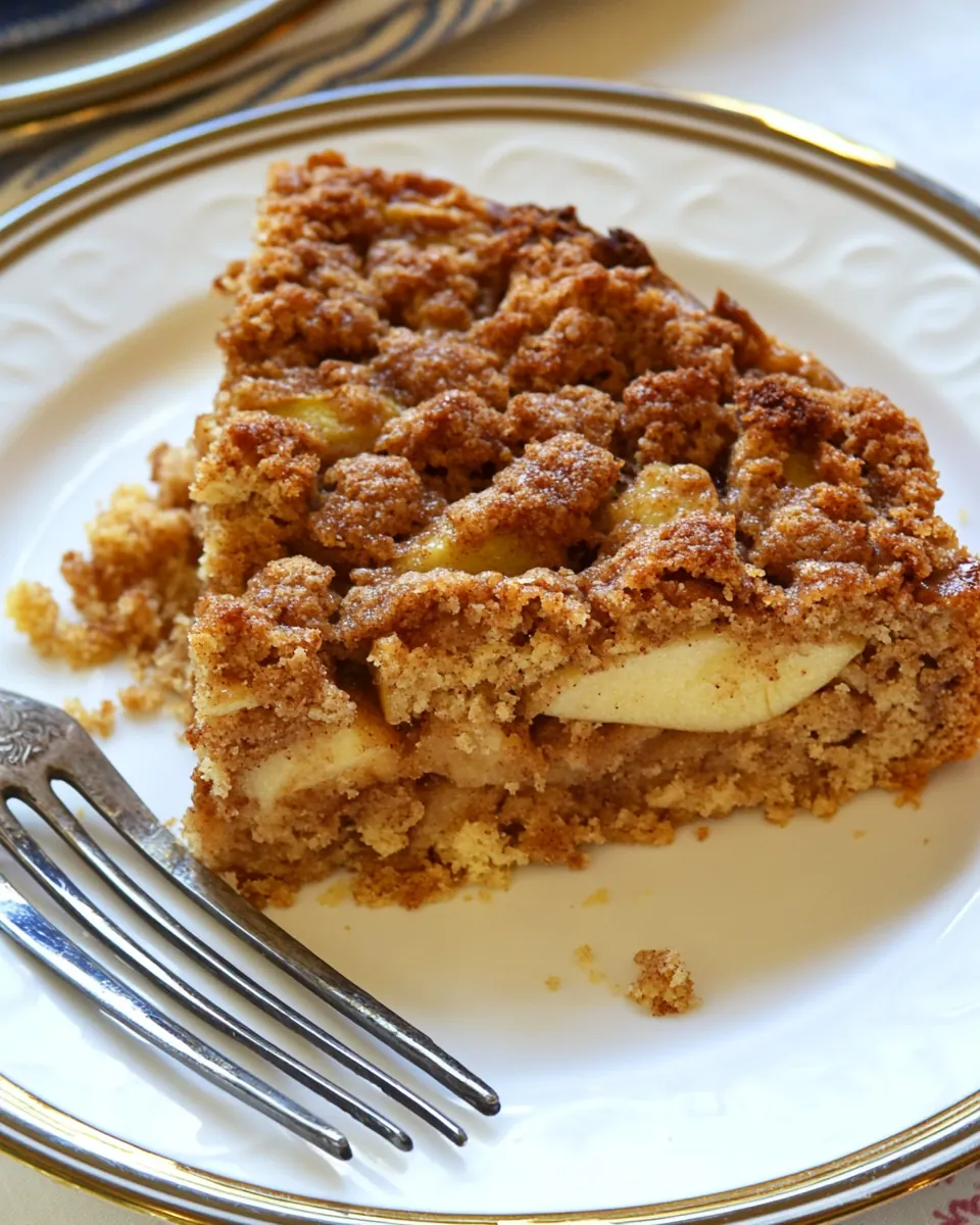 Apple Cinnamon Streusel Cake