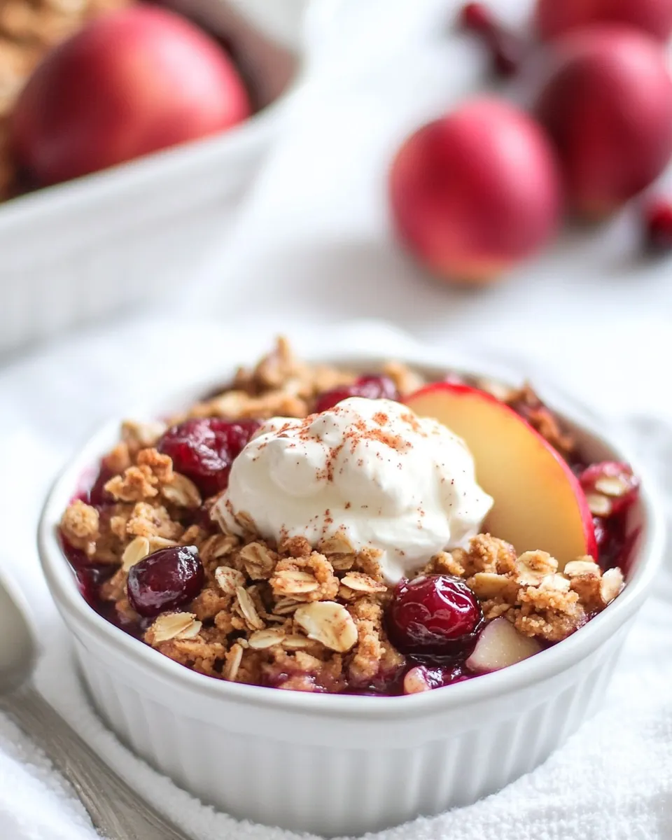 Apple Cranberry Crisp