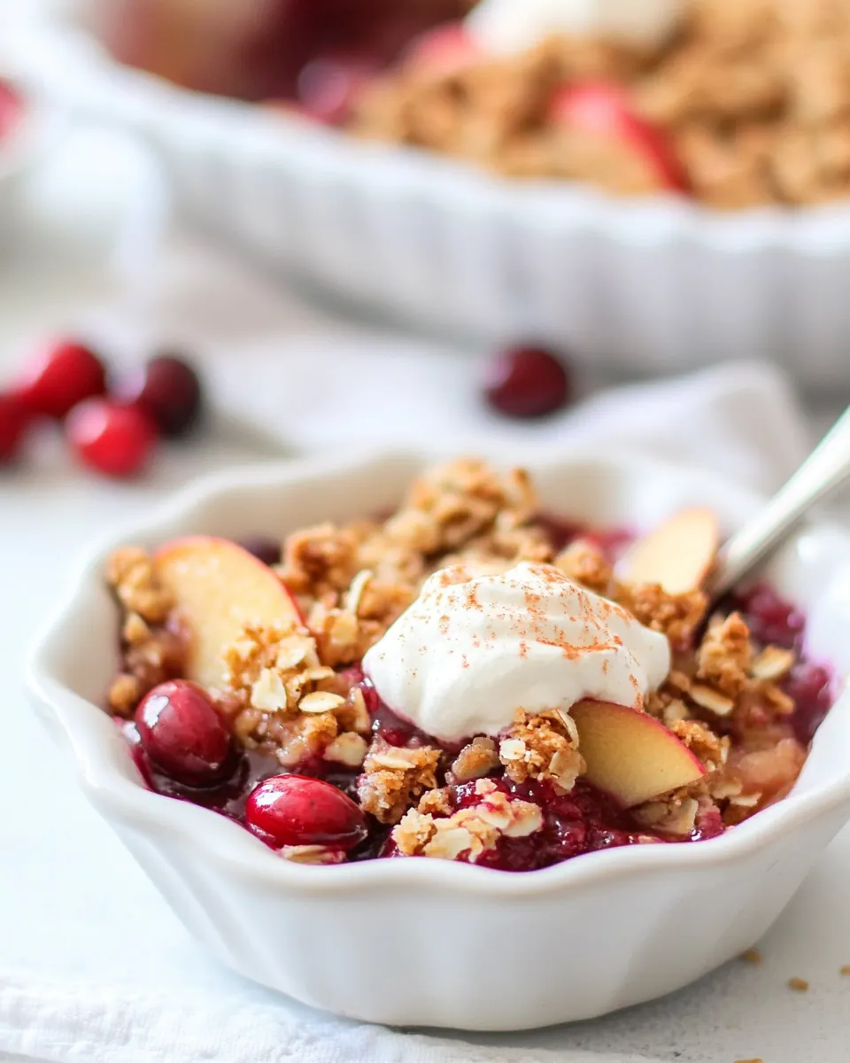 Apple Cranberry Crisp