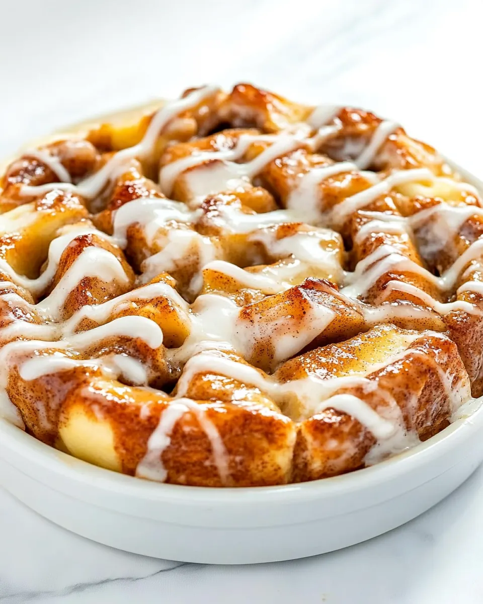 Apple Fritter Cinnamon Roll Bake