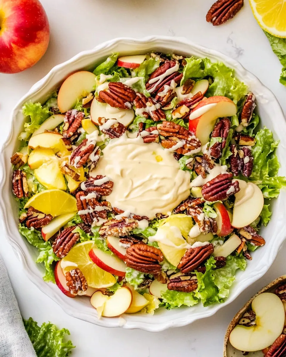 Apple Pecan Salad with Creamy Lemon Dressing