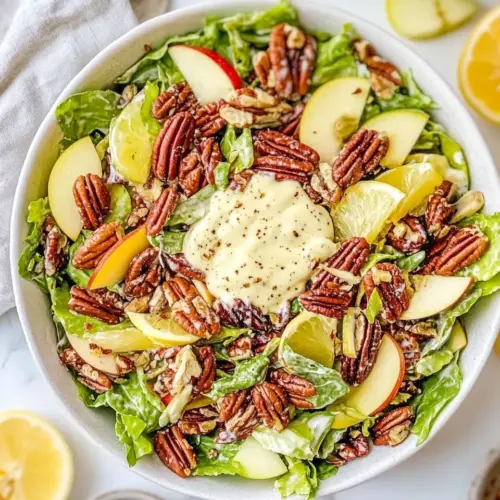 Apple Pecan Salad with Creamy Lemon Dressing