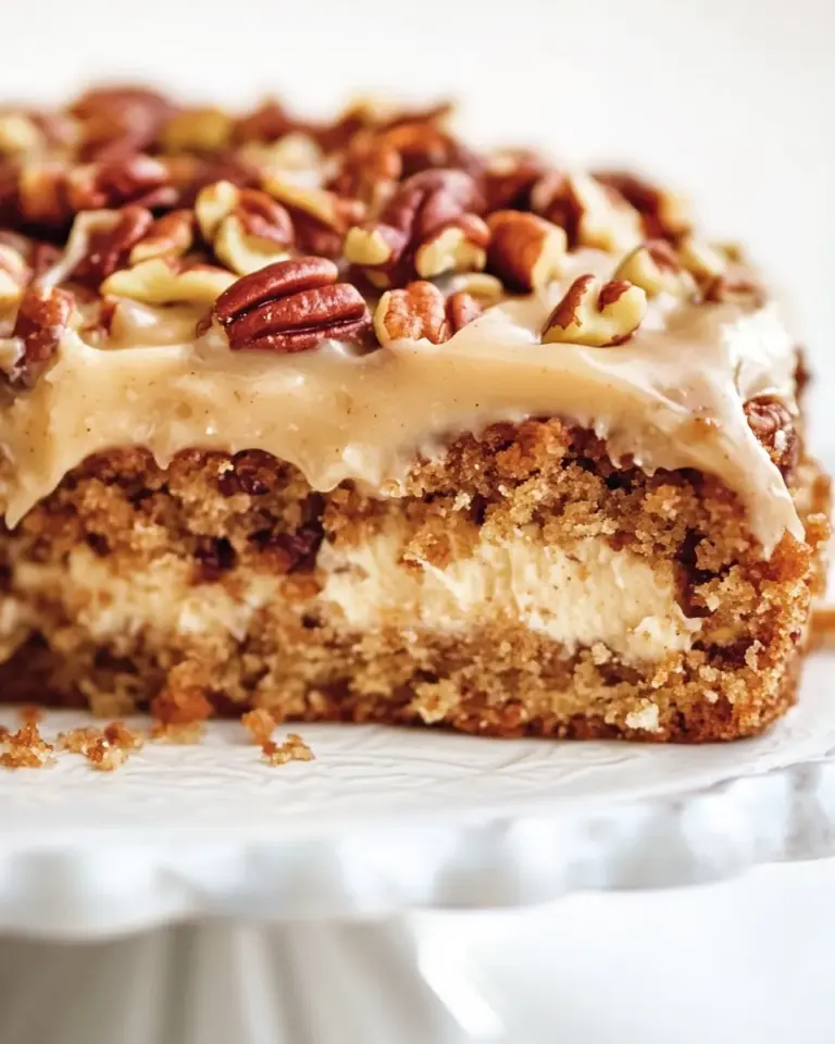 Apple Pecan Spice Cake with Brown Sugar Cream Cheese Frosting
