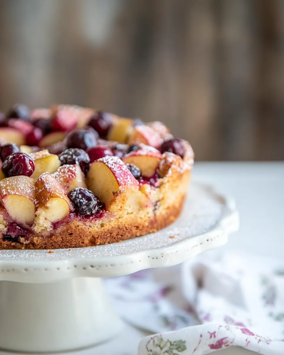 Apple cherry torte