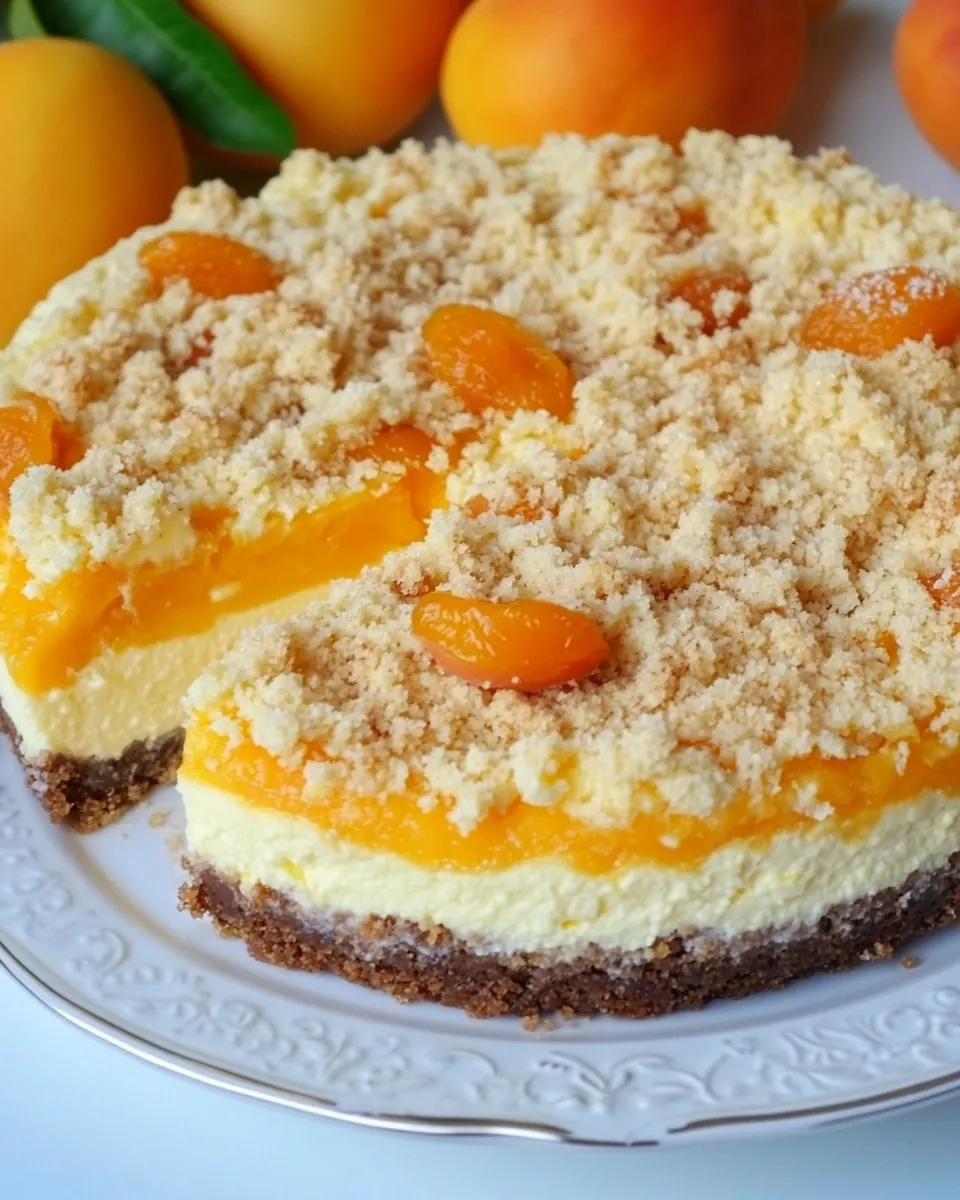 Apricot Crumble Cheesecake