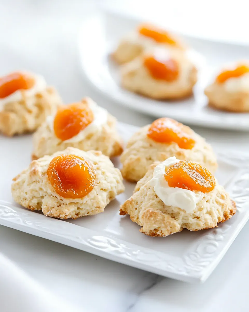 Apricots Cream Thumbprint Scones