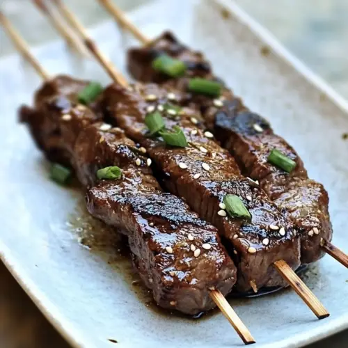 Asian Flank Steak Skewers