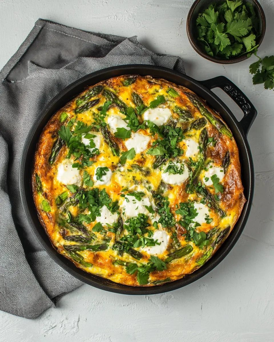 Asparagus Frittata with Herbs and Mozzarella