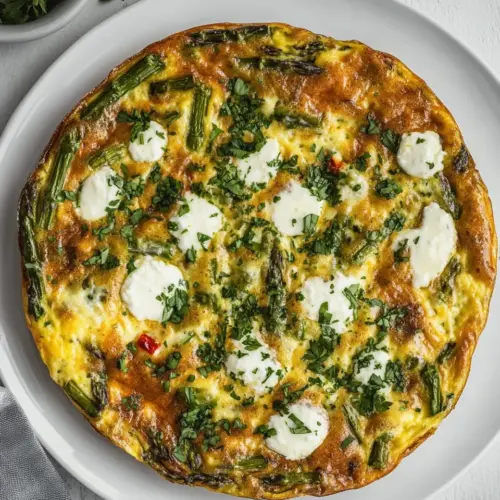 Asparagus Frittata with Herbs and Mozzarella