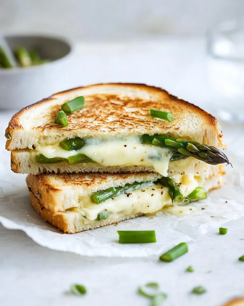 Asparagus Grilled Cheese with Brown Butter and Dijon