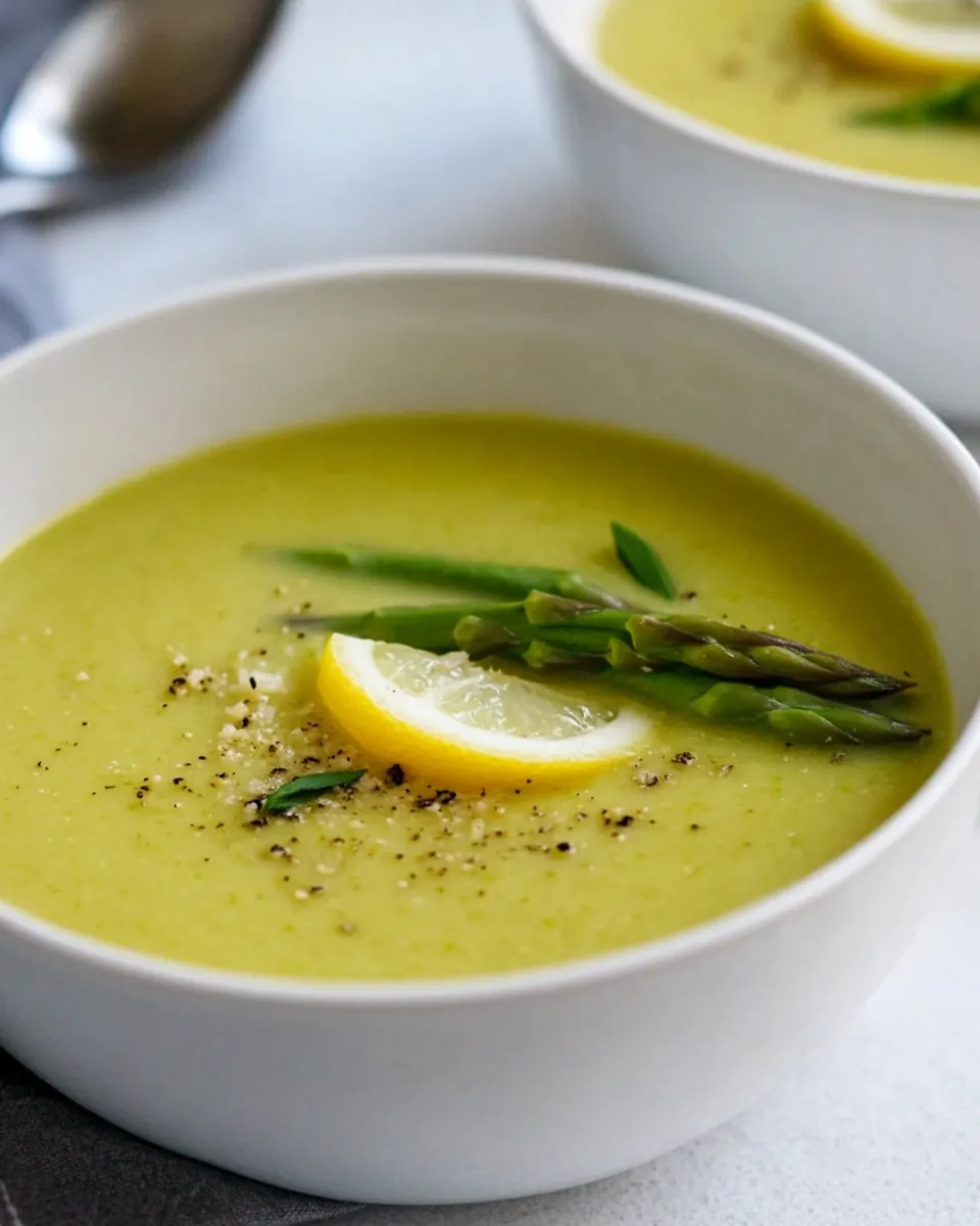 Asparagus Soup with Lemon and Parmesan