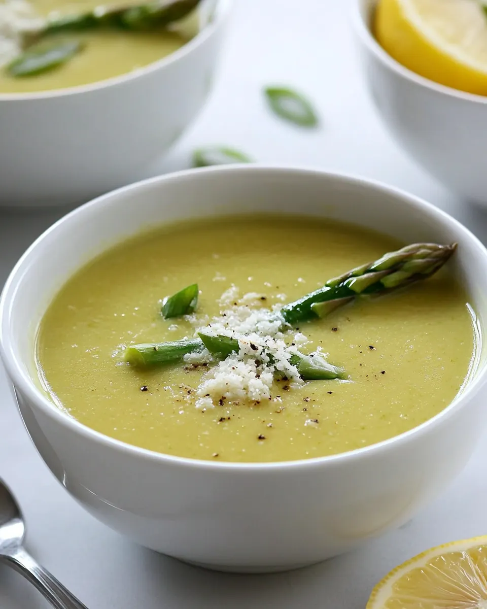 Asparagus Soup with Lemon and Parmesan