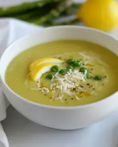 Asparagus Soup with Lemon and Parmesan