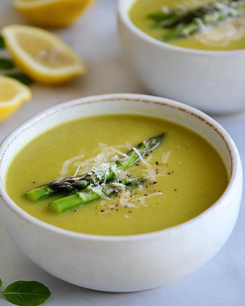 Asparagus Soup with Lemon and Parmesan