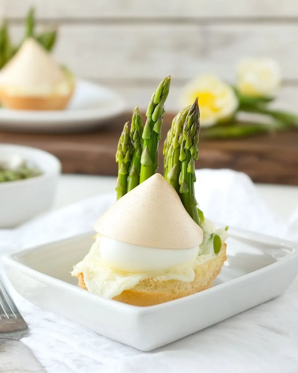 Asparagus Topped Eggs with Hats