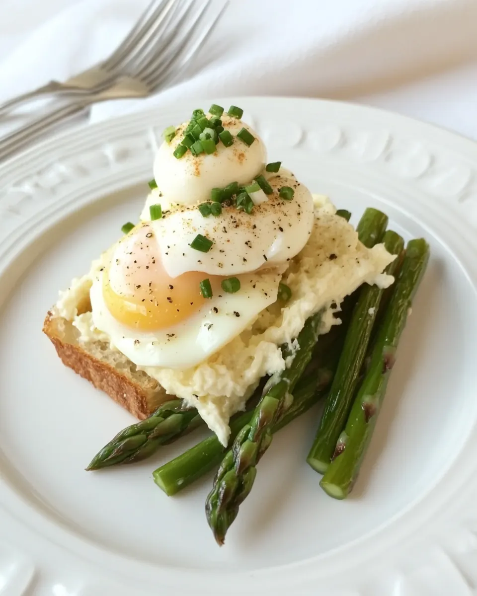 Asparagus Topped Eggs with Hats