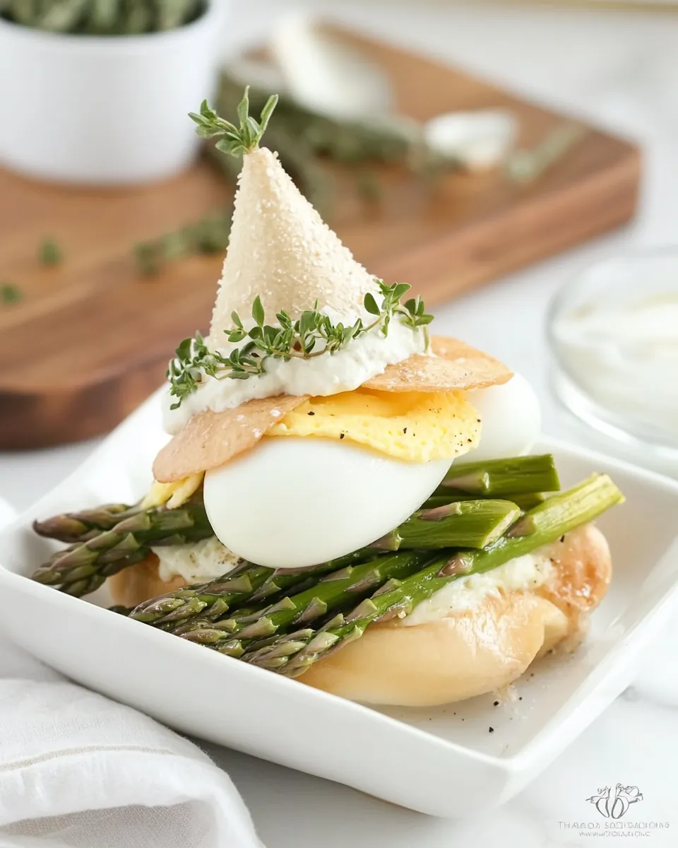Asparagus Topped Eggs with Hats