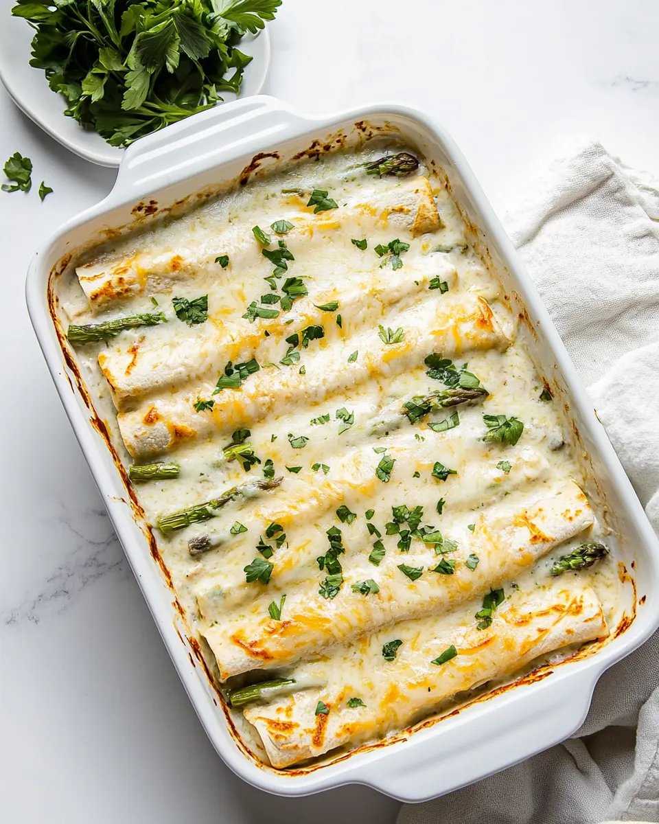 Asparagus and Chicken Enchiladas