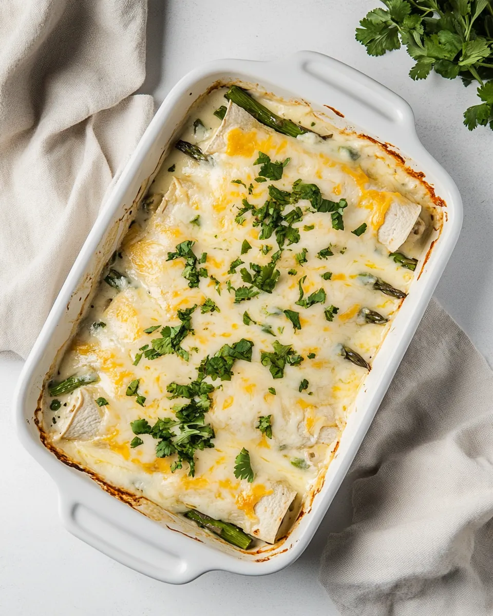 Asparagus and Chicken Enchiladas