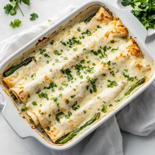 Asparagus and Chicken Enchiladas