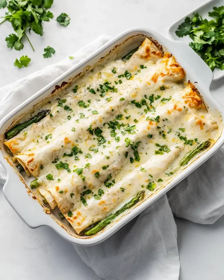 Asparagus and Chicken Enchiladas