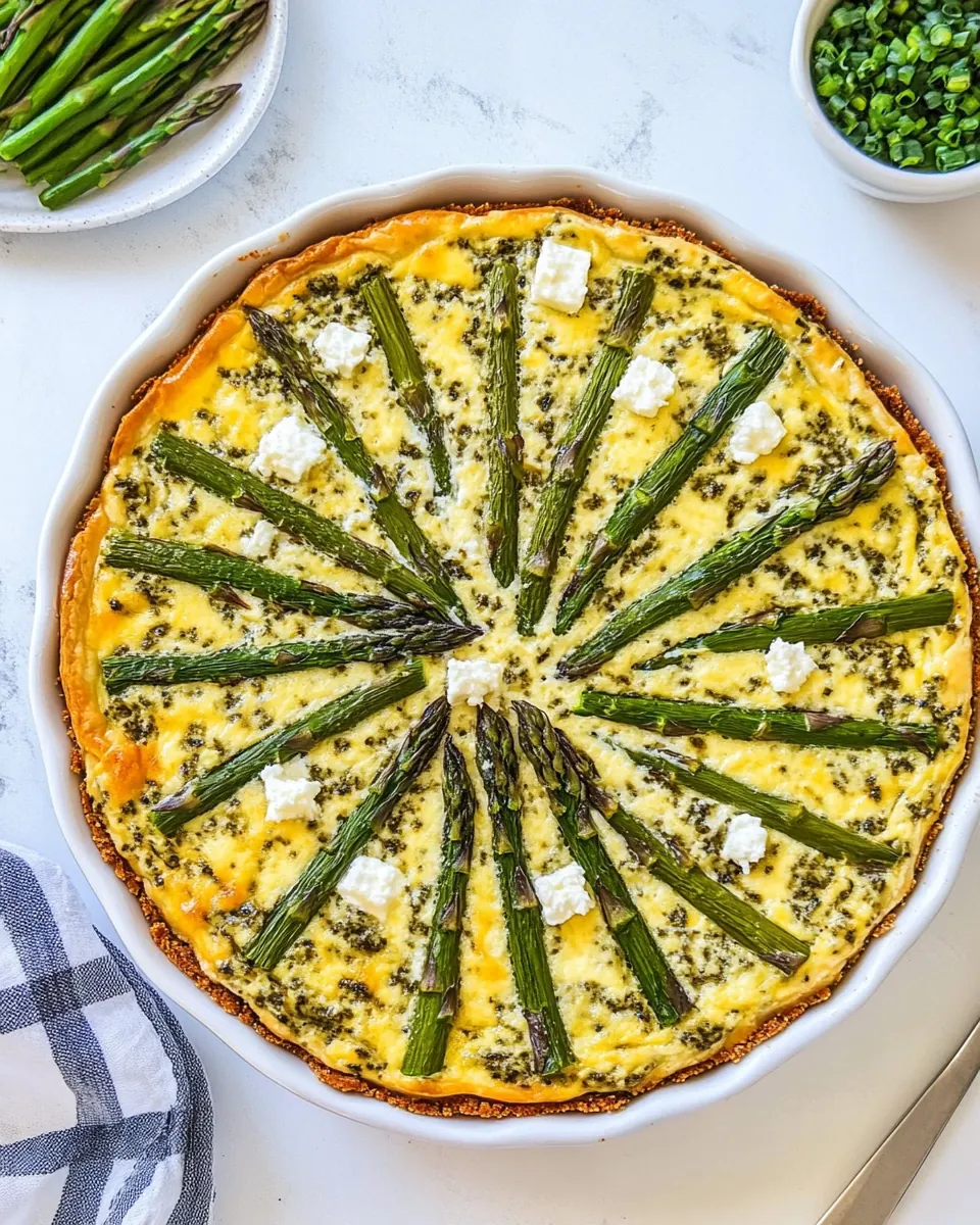 Asparagus and Feta Crustless Quiche