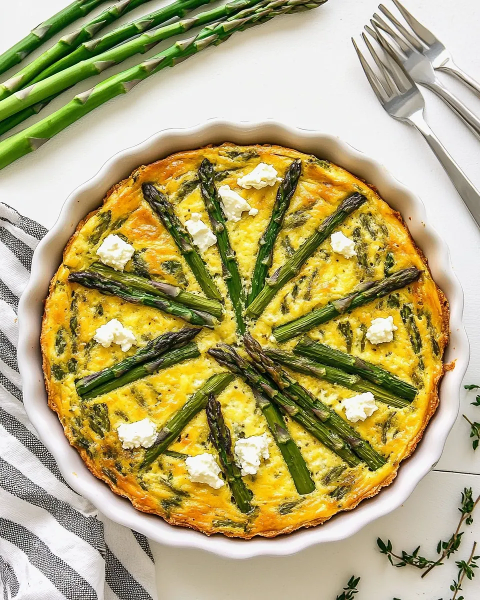 Asparagus and Feta Crustless Quiche