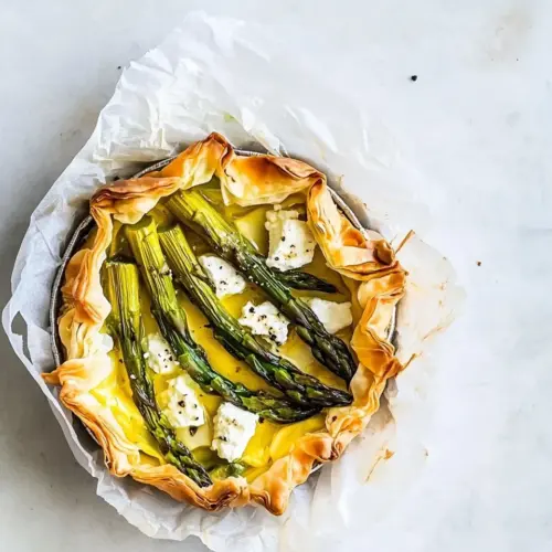 Asparagus and Feta Tartlet with Phyllo Crust