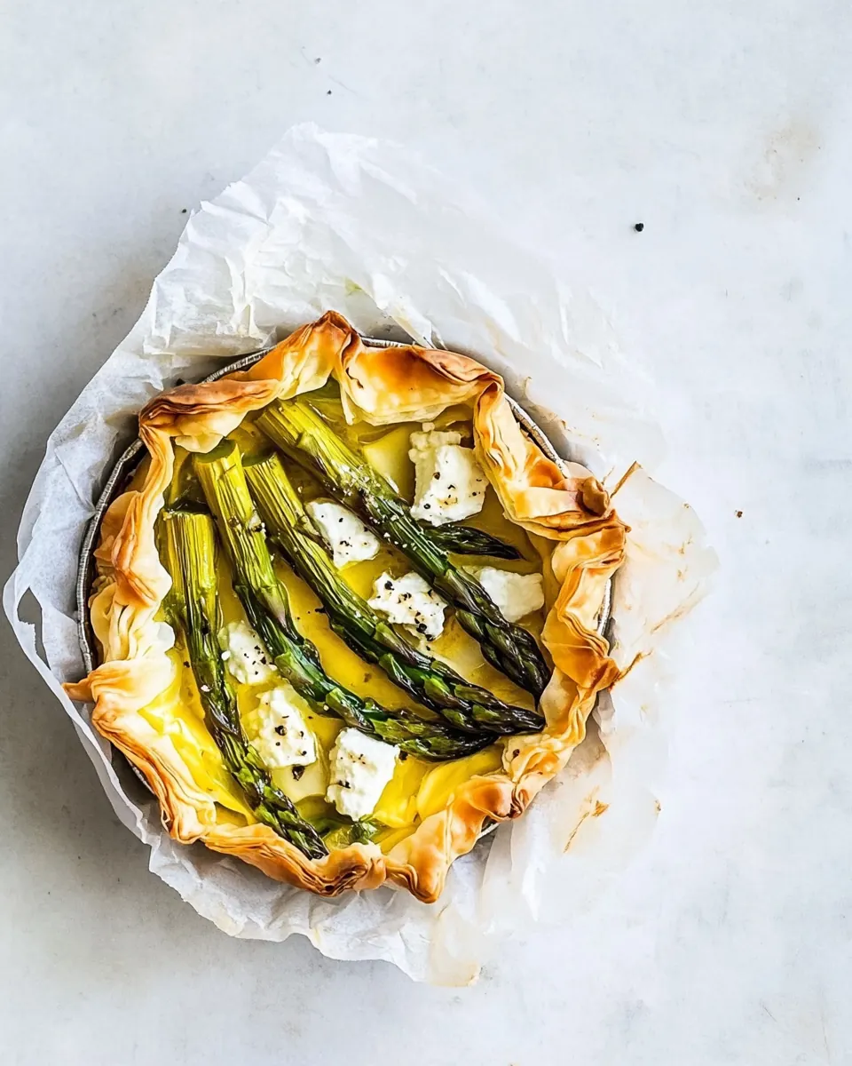 Asparagus and Feta Tartlet with Phyllo Crust