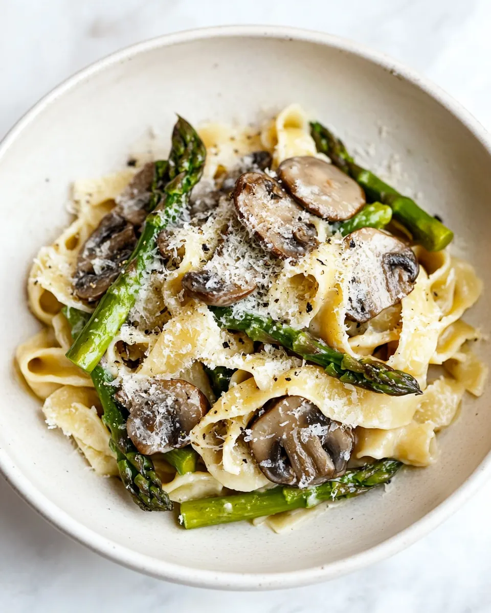 Asparagus and Mushroom Pasta