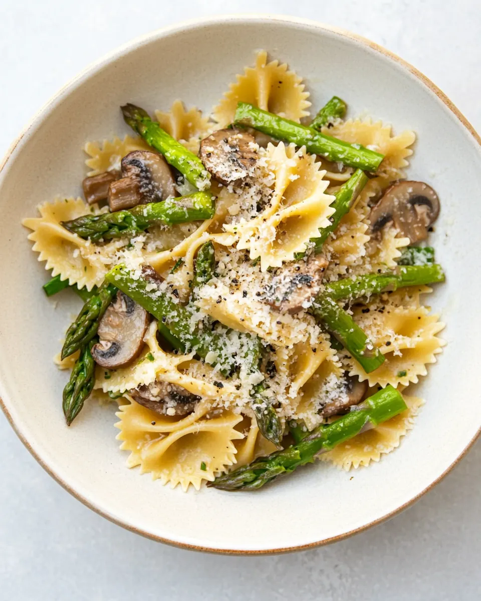 Asparagus and Mushroom Pasta