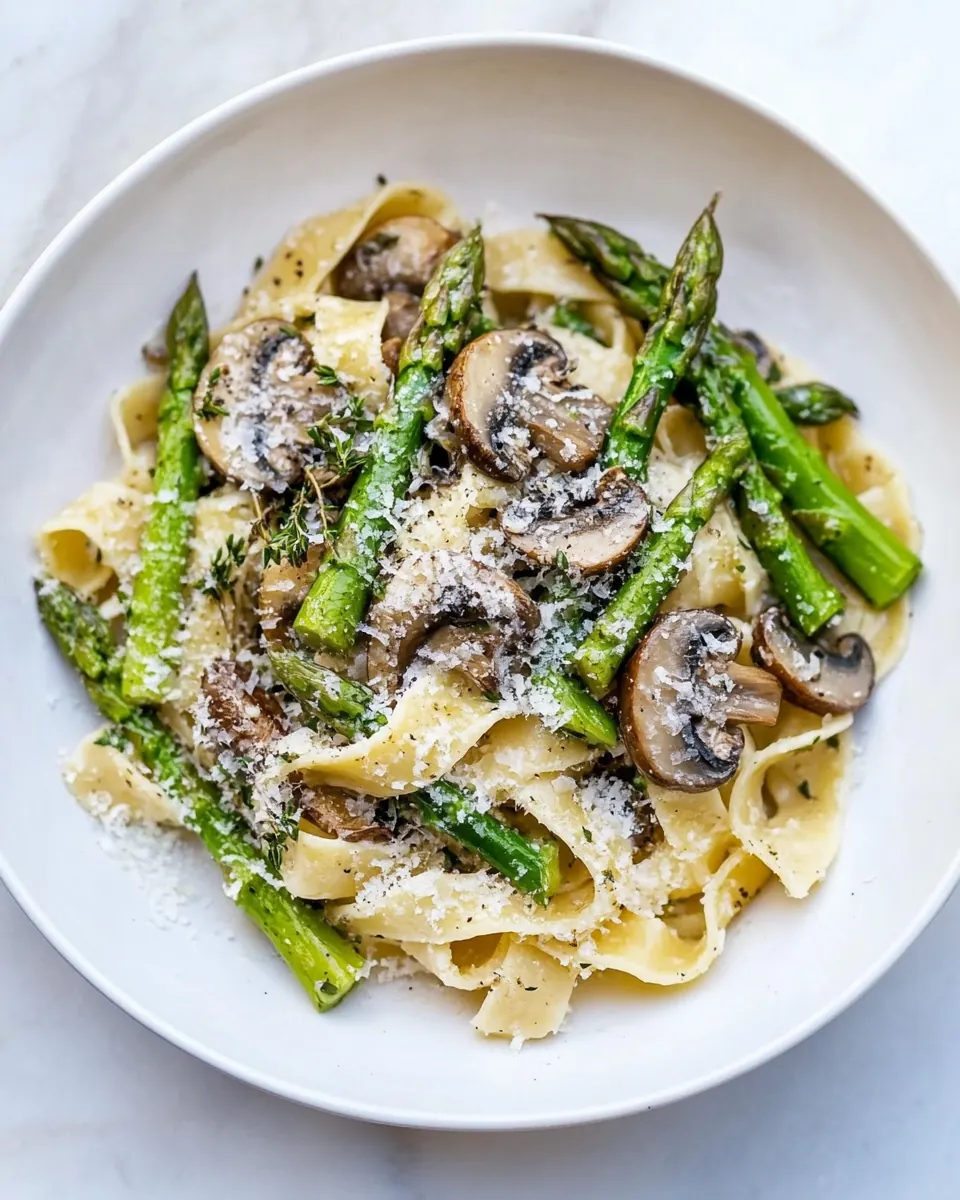 Asparagus and Mushroom Pasta