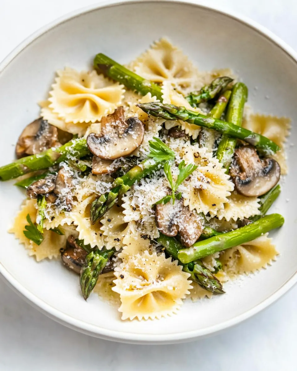 Asparagus and Mushroom Pasta