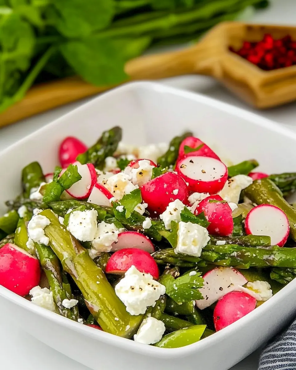 Asparagus and Radish Salad with Feta