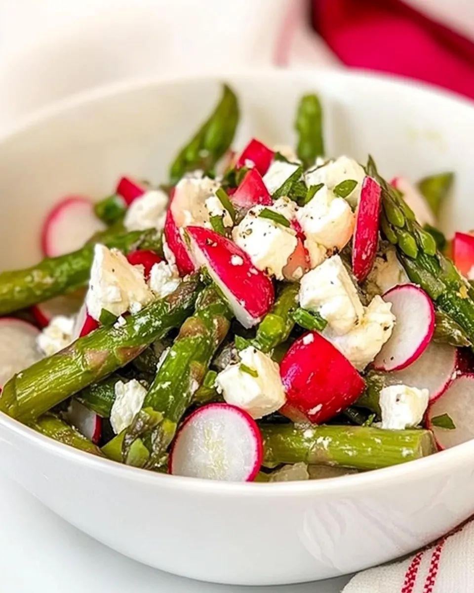 Asparagus and Radish Salad with Feta