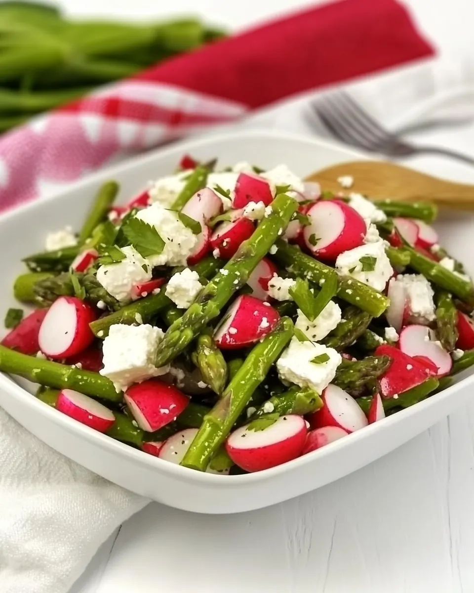 Asparagus and Radish Salad with Feta