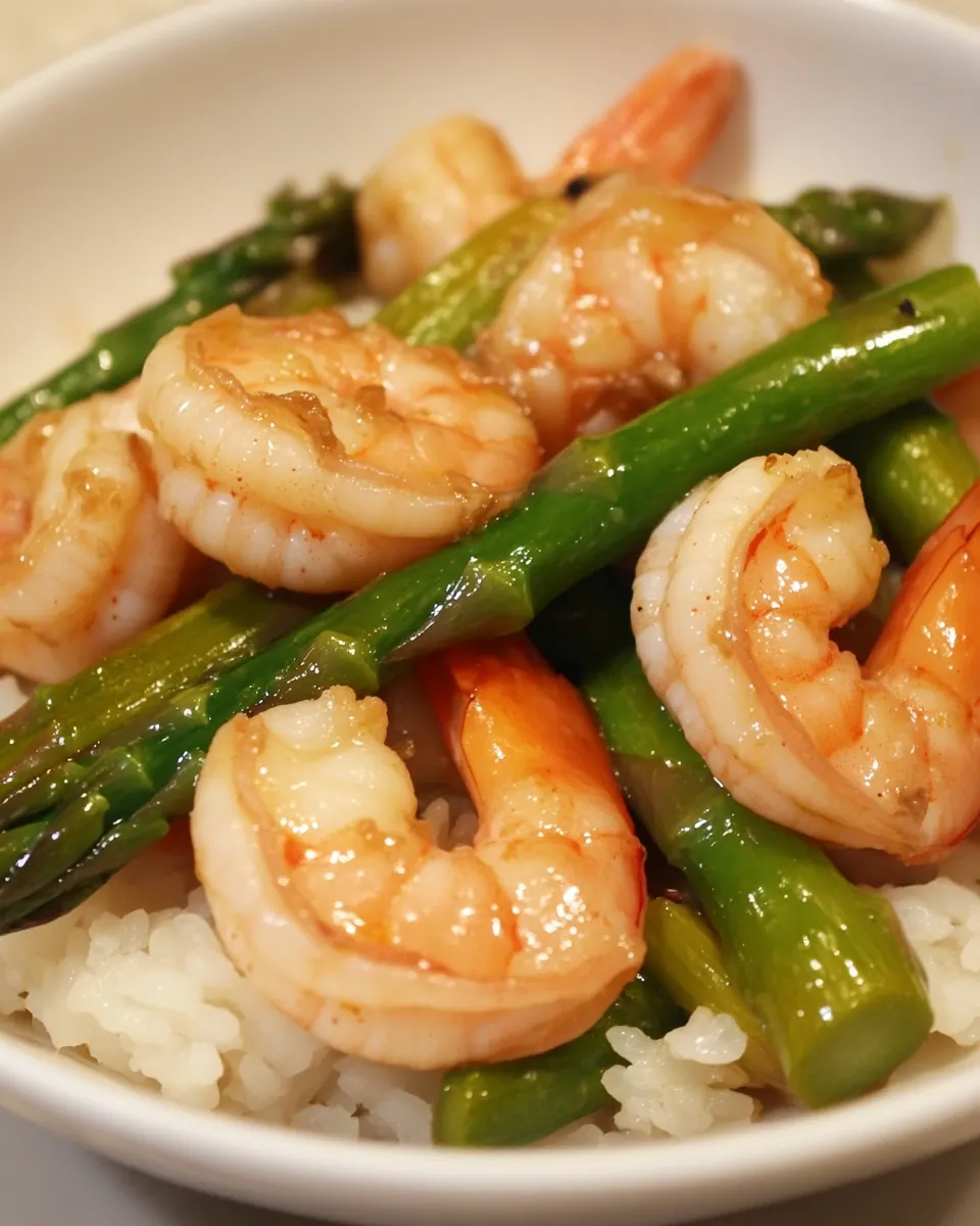 Asparagus and Shrimp Stir Fry