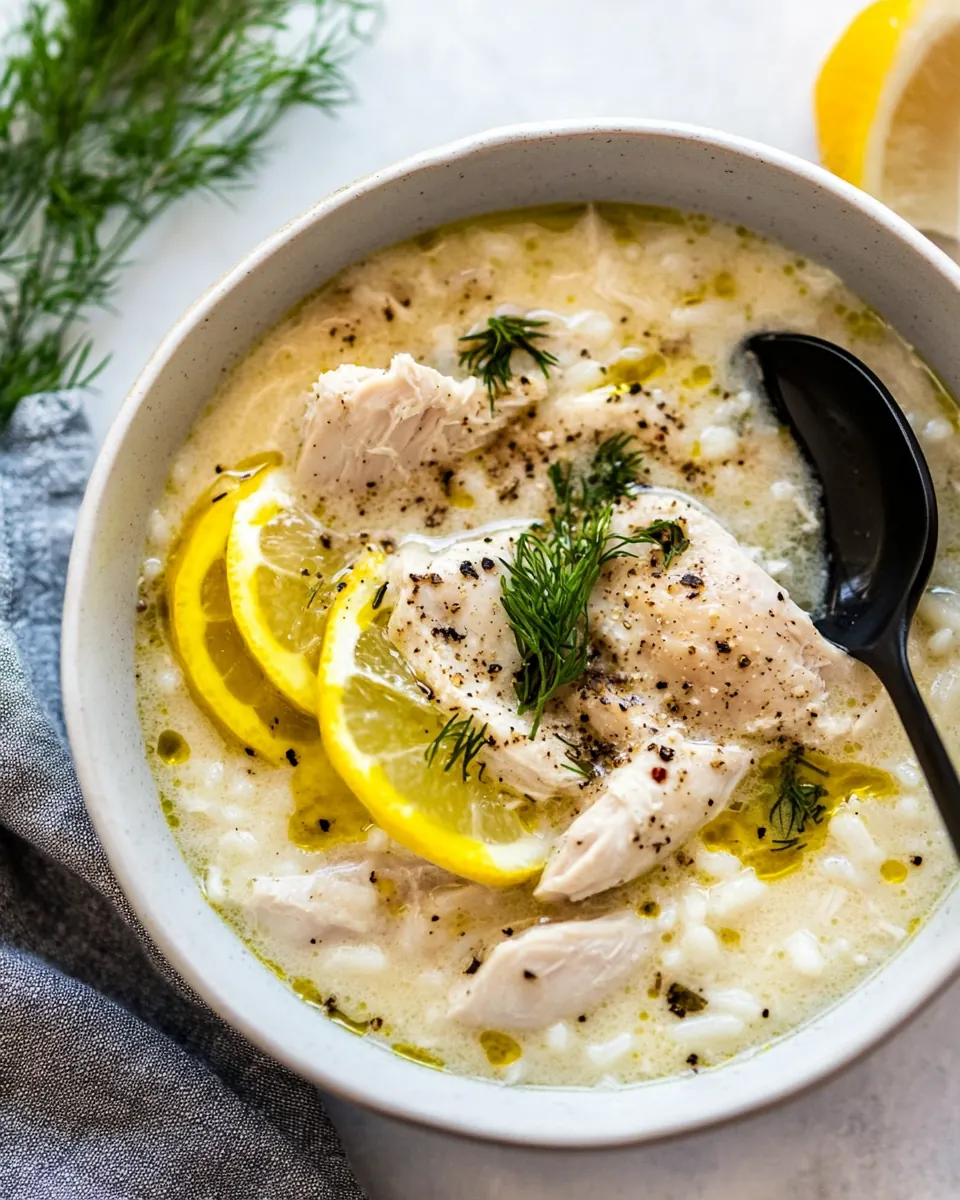 Avgolemono Chicken and Rice Soup