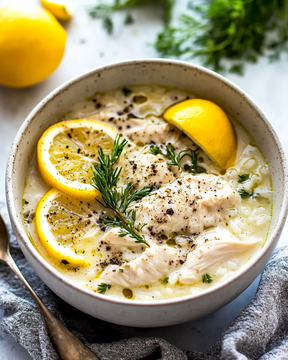 Avgolemono Chicken and Rice Soup