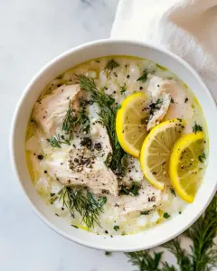 Avgolemono Chicken and Rice Soup