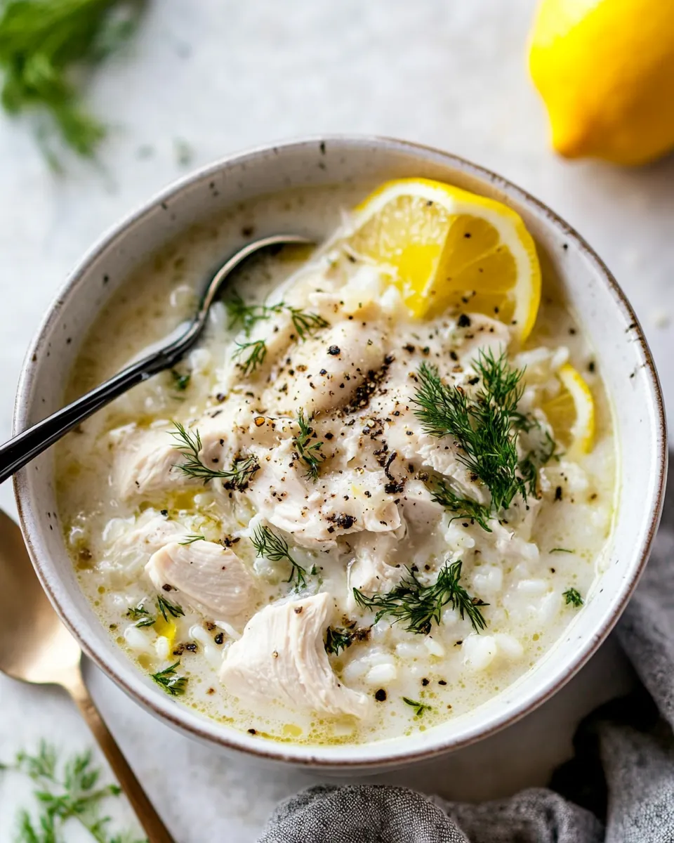 Avgolemono Chicken and Rice Soup