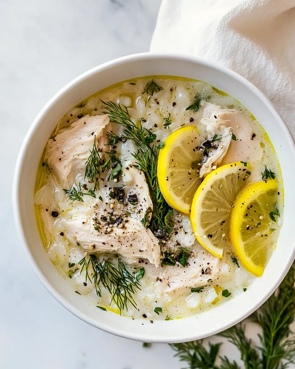 Avgolemono Chicken and Rice Soup