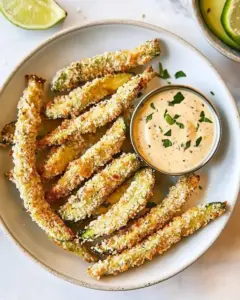 Avocado Fries with Spicy Honey Lime Sauce