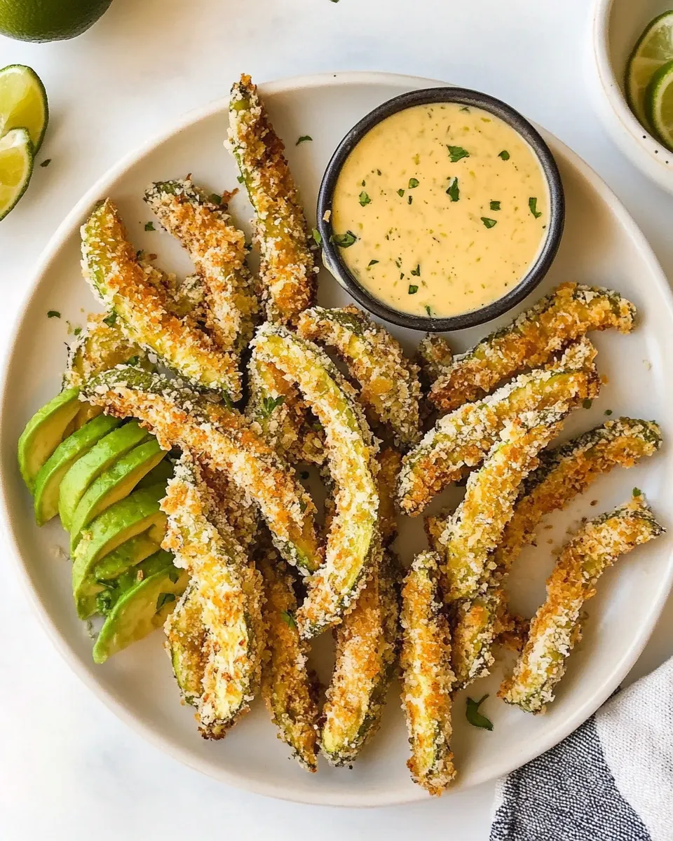 Avocado Fries with Spicy Honey Lime Sauce